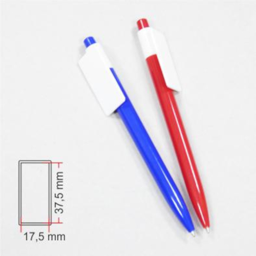 Penna in plastica rettangolo 17,3x37,5 mm