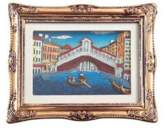Quadretto in resina con Ponte Rialto Venezia